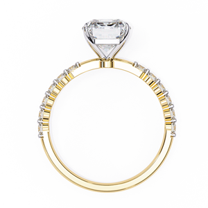 Anillos de Compromiso de Lujo con Diamantes Radiantes Cultivados en Laboratorio, Oro Amarillo de 14K, Anillos de Promesa y Aniversario con Pavé, Anillos de Novia, Joyería al por Mayor - Product Image 5