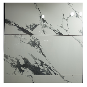 Carrelage en porcelaine imitation marbre Calacatta White Statuario 600x1200mm, carreaux vitrifiés émaillés Calacatta White 600x1200mm en porcelaine - Product Image 5