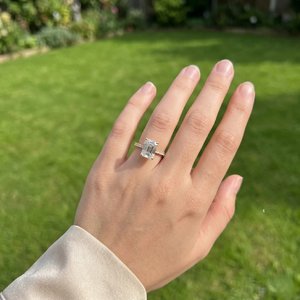925 Sterling Silver Moissanite Ring Brilliant Round Stone Elegant Statement Fashion Jewelry <b>Wedding</b> Gift - Product Image 6