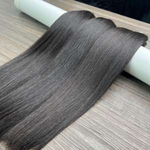 100% extensions de cheveux raides en os brut sans perte de poux extensions de cheveux raides vierges doublement dessinées saines - Product Image 1