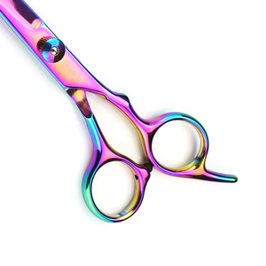 Ciseaux de coiffure de 6 pouces, couleur arc-en-ciel, ciseaux de barbier professionnels, design ergonomique léger, fabrication sur mesure, outils de barbier - Product Image 4