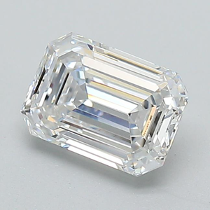 Diamant blanc de 3 carats, couleur E, pureté VS1, taille émeraude, exquis, mettant en valeur une symétrie de coupe dégradée impeccable et un éclat glacé d'élite. - Product Image 2