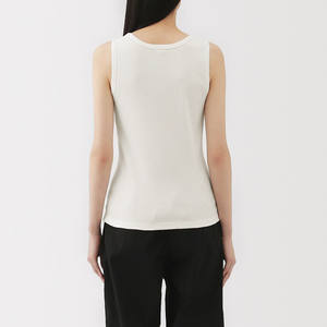 Camiseta sin mangas de algodón para mujer, diseño personalizado, 260 g/m², estilo deportivo, venta al por mayor 2026 - Product Image 3