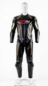 FITWME SPORTS Men's Full Sleeve Winter Motorcycle Suit Black Gold Color Block <b>Waterproof</b> Windproof Racing Wear Adult Size - Product Image 6
