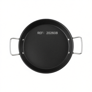 Poêles à paella en fonte de 60 cm pour l'extérieur avec revêtement émaillé durable et poignée en acier inoxydable pour une cuisine d'aventure - Product Image 3