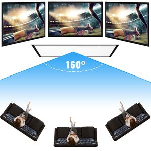 Schermo per Proiettore 100 Pollici Diagonale 16:9 4K HD, Telaio Fisso in Alluminio, Montaggio a Parete, Forma Allungata per Proiezione Cinematografica - Product Image 4