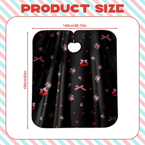 ผ้าคลุมตัดผมลายดอกไม้สำหรับผู้หญิง ขายดี ออกแบบเองได้ พร้อมคลิปโลหะปรับระดับได้ - Product Image 2