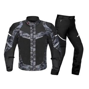 Combinaison de moto noire pour homme, manches longues, coupe-vent, respirante, colorée, vêtements de course FIT FRONT INDUSTRIES FF-MU-01 - Product Image 4