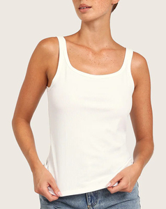 Débardeur streetwear personnalisé pour femme, col rond, sans manches, en tissu polyester tricoté, longueur standard, respirant, uni sur le devant - Product Image 1
