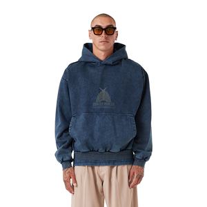 Low Moq Custom logo cotton blended Hoodies Pullover Men 100% Cotton <b>Black</b> Acid Wash <b>Hoodie</b> <b>Oversize</b> Vintage Washed <b>Hoodie</b> Men - Product Image 1