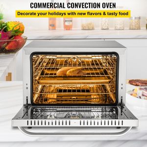 Horno Tostador Comercial de 1800W y 4 Niveles, 66L/60Qt, Horno de Convección de Tamaño Medio con Puerta de Vidrio Frontal, Equipo de Panadería Comercial para Mostrador - Product Image 2