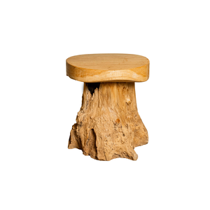 ARTERRA Taburete de Lujo Hecho a Mano con Raíz de Teca - Otomana de Diseño Rústico Duradero para Apartamentos, Almacenes y Espacios de Vivienda en Villas - Product Image 1