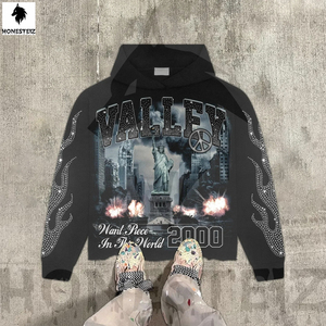 Sudadera con Capucha Unisex de Felpa de Algodón Extragrande con Espuma 3D Personalizada ODM del Fabricante, Forro Sólido, Logotipo Frontal con Impresión Digital de Calidad - Product Image 2