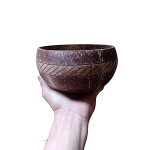 Natural Unique Handcraft Engraved Coconut Shell Wood Bowl Lid with Logo Eco-Friendly Vietnam Eco2go <b>Presents</b> - Product Image 6