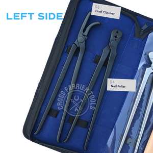 Kit de herramientas de herrador para herramental de caballos con estuche, extractor de clavos, clavador de clavos tipo cocodrilo negro y martillo de herramental - Product Image 4