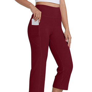 Concevez votre propre capri pour femme, couleur unie, séchage rapide, en promotion, en stock. - Product Image 2
