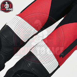 Traje de Motociclismo de Cuero Negro, Blanco y Rojo, Certificado CE, Talla Grande, Alto Rendimiento, Protección, Corte Ajustado, Ropa de Carreras - Product Image 4