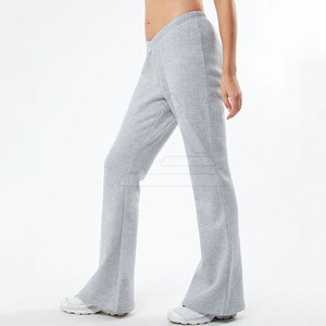 Pantalones acampanados premium para mujer, diseño de cintura alta con tela elástica, ideales para ropa de moda, estilo casual y comodidad diaria. - Product Image 4