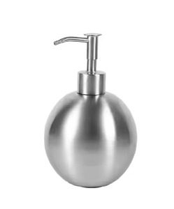 Stylish Stainless Steel Soap <b>Dispenser</b> <b>Bottle</b> Polished Finish <b>Pump</b> Decorative Metal <b>Dispenser</b> Bathroom Counter Decor - Product Image 2