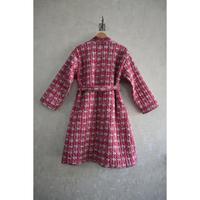 Robe kimono matelassée en coton indien faite à la main pour femme, longue, hiver, imprimé floral, col en V, cordon de serrage, douce, respirante, séchage rapide