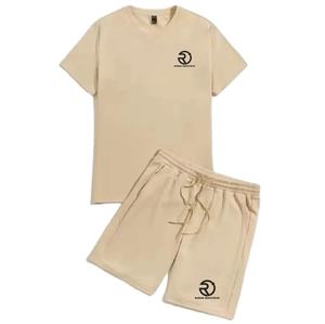 Custom <b>Men</b> Summer Fashion Set Breathable Cotton Casual <b>T</b>-<b>Shirt</b> <b>And</b> <b>Shorts</b> 2 Piece <b>Short</b> Tracksuit - Product Image 3