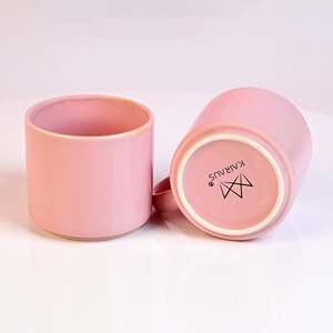 Juego de 4 Tazas de Té de Porcelana China Color Rosa Caramelo - Product Image 1
