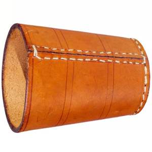 Nuevo Producto: Vasos para Dados Redondos Hechos a Mano con Cuero Vacuno 100% Genuino, 16 Centímetros, Diseño OEM Personalizado con Logotipo Personalizado - Product Image 3