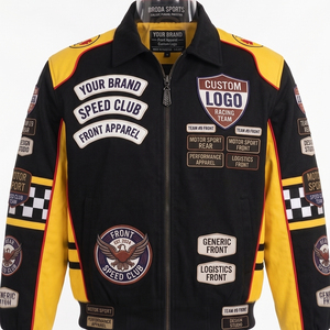 Wholesale OEM Custom Logo Streetwear <b>Racing</b> <b>Jacket</b> Letter Embroidery Breathable Quick Dry Sustainable Outerwear Unisex Winter - Product Image 3