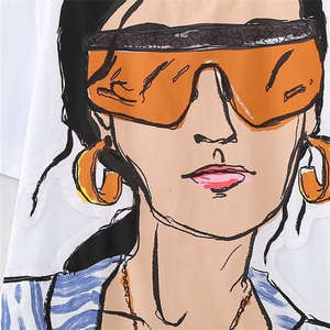 T-shirts pour femmes, fabricant OEM, t-shirt en coton décontracté de qualité supérieure, design élégant, adapté aux marques de vente au détail et aux marques de mode - Product Image 3