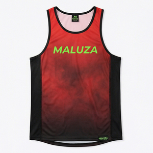 Ensemble d'entraînement de basketball MALUZA personnalisé, respirant, grande taille, débardeur de performance et short de sport - Product Image 1