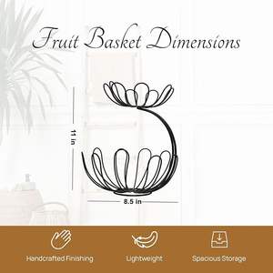 Panier de rangement en métal spacieux, organisateur multifonctionnel pour comptoir de cuisine - Product Image 5