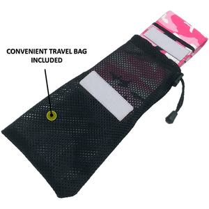 Bandas de botín de tela de camuflaje rosa de alta calidad, venta al por mayor, bandas antideslizantes de látex para lazo de cadera, logotipo personalizado, bandas de resistencia de tela para ejercicio - Product Image 2