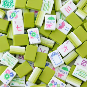 In Stock Luxury apple green 160 Acrylic American Mahjong Tiles Travel mahjong <b>Set</b> with free mahjong bag - Product Image 3