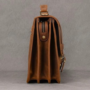 Porte-documents pour hommes en cuir de vache véritable, sac à main d'affaires rétro, sac messager pour ordinateur portable 15,6 pouces, sacs à bandoulière LLB-0394 - Product Image 2