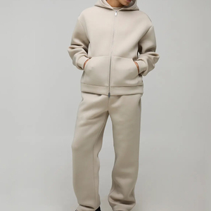 Breathable Athletic Wear Trendy Oversize Men Zipper Tracksuit Comfortable Two Piece Outfit Modern Oversize Men Zipper Tracksuit - Product Image 5