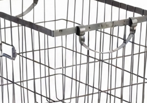 Panier de rangement en fil métallique fait main, métal de haute qualité avec poignée élégante, parfait pour la décoration intérieure, base robuste, revêtement en poudre noire - Product Image 2