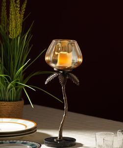 Luxury Tabletop Palm Tree <b>Candle</b> Holder Decorative Hurricane Centerpiece - Product Image 1