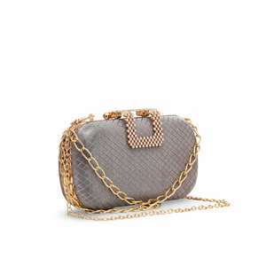 Clutch de lujo gris para mujer - Product Image 2
