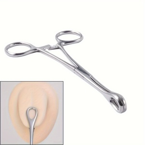 Pinza quirúrgica de acero inoxidable para sujetar esponjas Forster, para perforaciones corporales y apósitos, con certificación ISO - Product Image 2