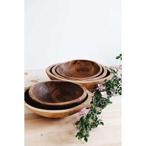 Hand-Carved Olive <b>Wood</b> Bowl with Live Edge | Wholesale Artisan Wooden Bowls India - Product Image 3