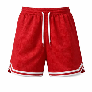 กางเกงขาสั้นผู้ชายผ้าโพลีเอสเตอร์ 100% ระบายอากาศ แห้งเร็ว สวมใส่สบาย เหมาะสำหรับออกกำลังกายหรือใส่ลำลอง เอวกลาง  รับสกรีนโลโก้  ความยาวระดับเข่า - Product Image 3