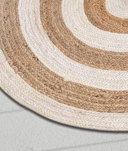 Tapis et carpettes ronds en jute tressés, fabriqués à la machine, taille personnalisée, réversibles, durables, écologiques, antibactériens, motif floral - Product Image 2