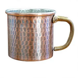 Taza de Cobre con Relieve de Estilo Oriental, con Asa, Vaso Decorativo Clásico, Jarra de Cerveza de Metal Texturizado, Resistente, en Forma de Barril - Product Image 2