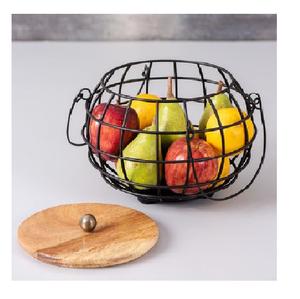Nouveaux accessoires pour la maison, panier à fruits au design antique, de qualité supérieure, en fil de fer noir, aux meilleurs prix. - Product Image 4