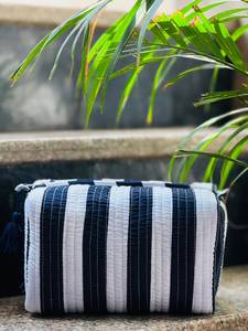 Vintage Bohemian Embroidered Cotton <b>Makeup</b> <b>Case</b> Water Resistant Zipper Handled Eco-Friendly Travel for Pouch - Product Image 1