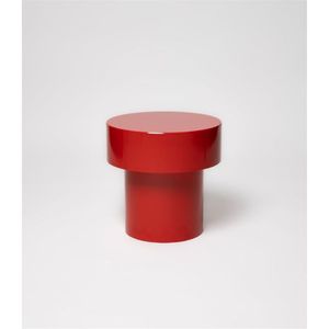 Table basse ronde moderne en métal rouge, style industriel minimaliste, mobilier de salon, table d'appoint design, vente en gros, fabrication - Product Image 1
