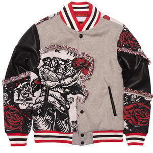 Chaqueta Bomber Varsity Personalizada de Satén Brillante para Hombre, Chaqueta de Trabajo Bordada de Invierno Delgada y Cálida, Tallas Grandes, Estilo Letterman, Venta al por Mayor - Product Image 1