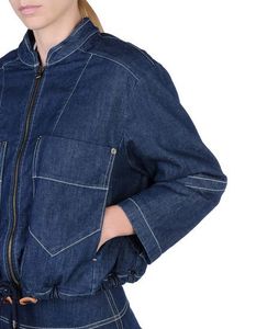 Women's Dark Wash <b>Denim</b> <b>Jacket</b> <b>Cropped</b> Fit Long Sleeve With Pockets Casual Style Autumn Wear - Product Image 2