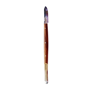 Couteau à cire dentaire avec manche en bois, finition miroir en acier inoxydable, taille standard, outil manuel de sculpture et de modelage pour laboratoire - Product Image 2