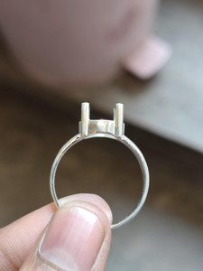 Bague solitaire semi-montée ronde de 10 mm en argent sterling 925 plaqué or 10 carats, avec sertissage vierge pour pierre précieuse, composant de bijoux pour femme - Product Image 4